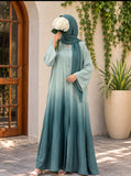 Sea Mist Ombre Silk Nidah Abaya