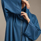 Azure Mist Ombre Silk Abaya