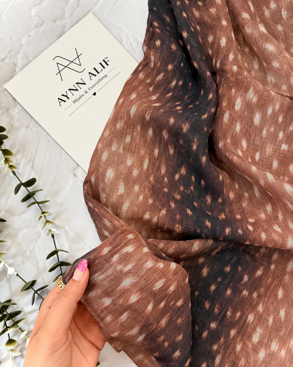 Deer Print Modal Lawn Hijab