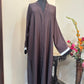 Brown Front Open Abbaya