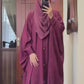 Maroonish Red Kaftan Abaya