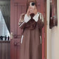 Sports Zipper Abaya With Hood
