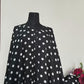 Black kaftan with polka dots abbaya