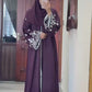 Embroidered Front Open Abaya