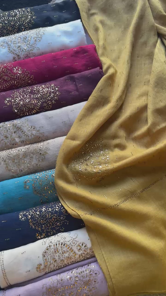 Stones Studded Turkish Lawn Hijab