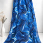 Sapphire Waves Printed Sheen Silk Hijab – Royal Blue