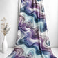 Lavender Waves Printed Sheen Silk Hijab – Blue & Lilac