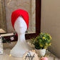 Red Ruched Tie Back Hijab Cap – Soft Jersey Undercap