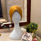 Mustard Yellow Ruched Tie Back Hijab Cap – Soft Jersey Undercap