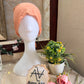 Orangish Peach Ruched Tie Back Hijab Cap – Soft Jersey Undercap
