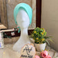 Cyan Ruched Tie Back Hijab Cap – Soft Jersey Undercap