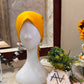 Yellow Ruched Tie Back Hijab Cap – Soft Jersey Undercap