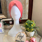 Coral Pink Ruched Tie Back Hijab Cap – Soft Jersey Undercap