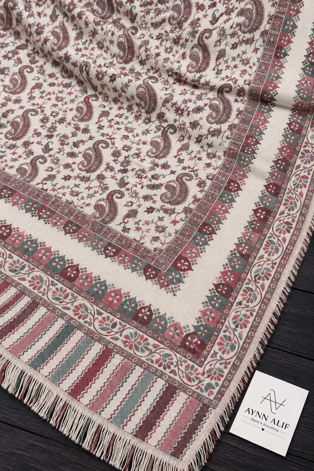 Maroon Green Kashmiri Kani Shawl