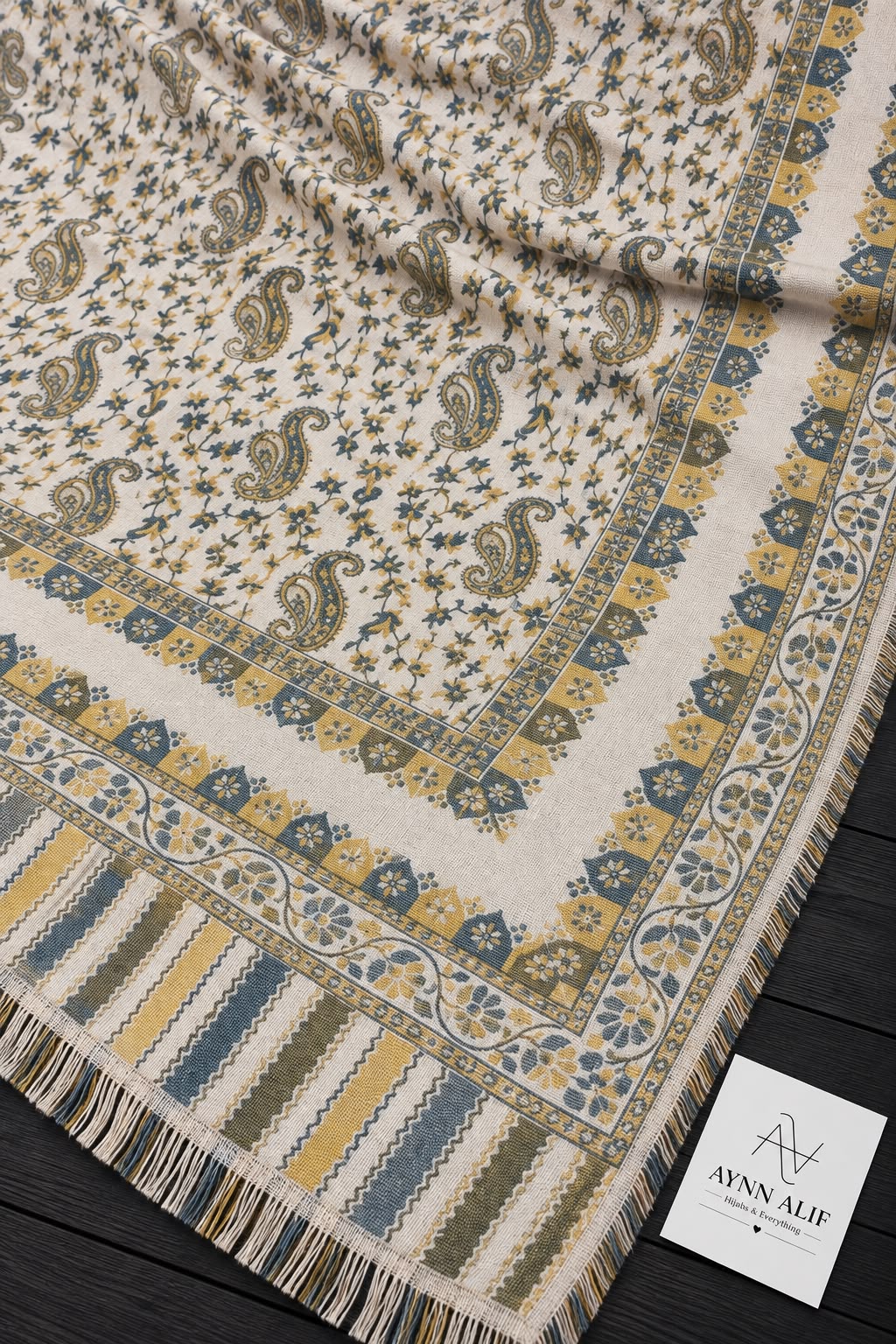Yellow Green Kashmiri Kani Shawl