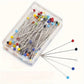 Small multi hijab pins box of 100 by Aynn Alif Pakistan featuring colourful compact scarf pins for hijab styling.