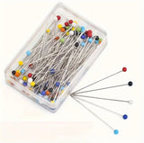 Small multi hijab pins box of 100 by Aynn Alif Pakistan featuring colourful compact scarf pins for hijab styling.