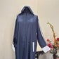 Sports Zipper Abaya with Hood