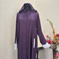 Sports Zipper Abaya With Hood
