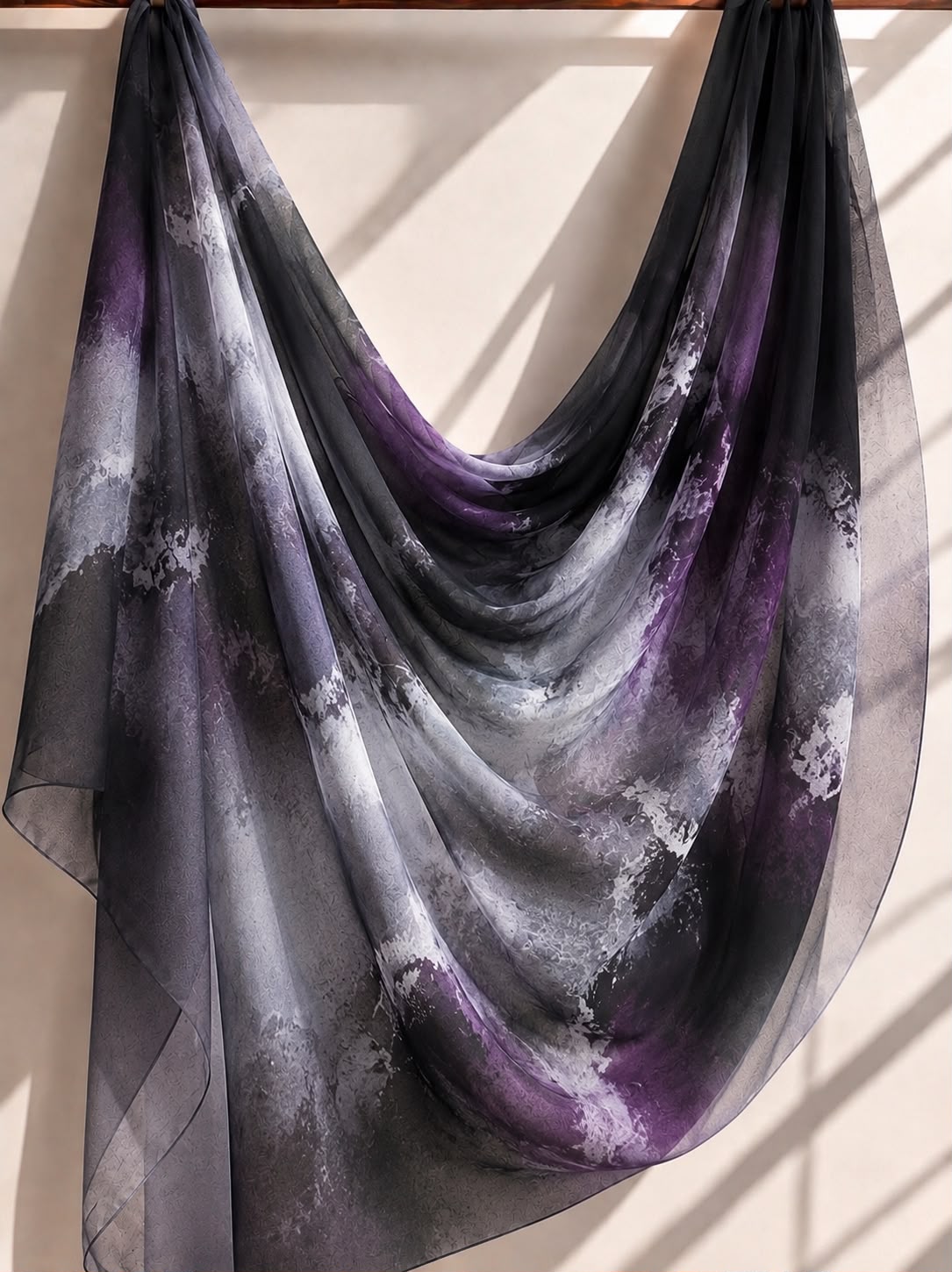 Purple Abstract – Square Chiffon Georgette Hijab