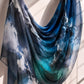 Midnight Mist – Printed Square Chiffon Georgette Hijab