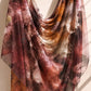 Rosewood Mocha Abstract – Square Chiffon Georgette Hijab