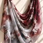 Burgundy Mist – Printed Square Chiffon Georgette Hijab