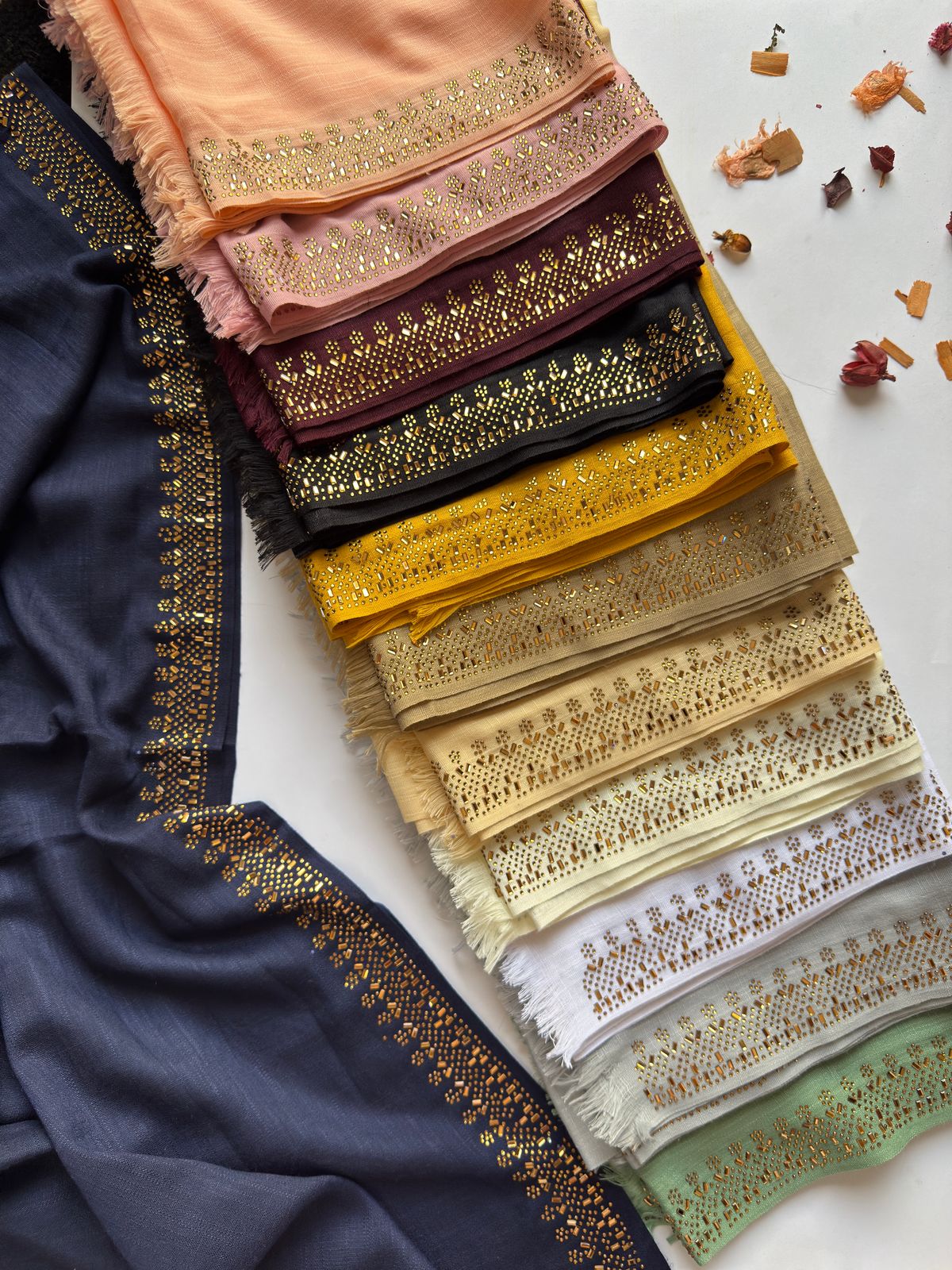 Stones Studded Turkish Hijabs