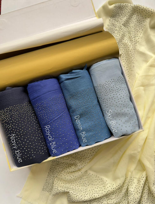 Stones Studded Turkish Hijabs