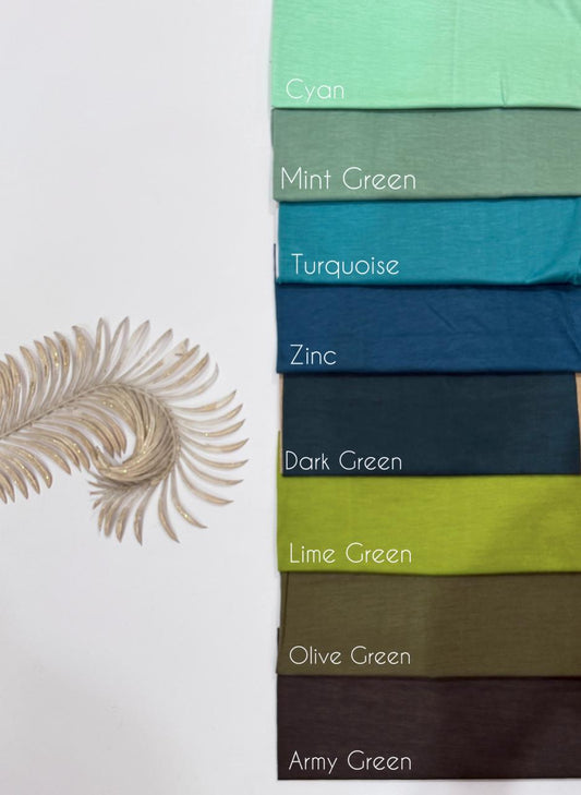 Plain Tube Bands- Green Shades