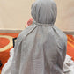 White black polka dots namaz chaadar soft breathable full coverage prayer chadar for women Pakistan