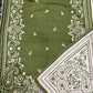 Olive Green & Ivory Paisley Reversible Woolen Wrap
