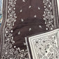 Mocha Brown & Ivory Paisley Reversible Woolen Wrap