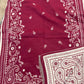 Maroon & Ivory Paisley Reversible Woolen Wrap